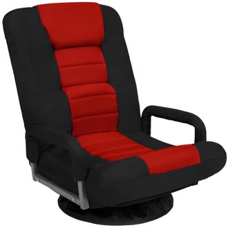 Best Choice Products 360-Degree Swivel Gaming Floor Chair w/ Armrest Handles, Foldable Adjustable Back