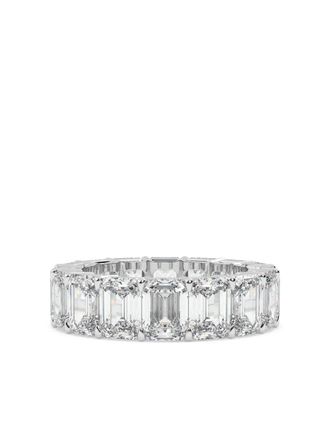 Tilla 14K white gold diamond eternity band - women - 14kt White Gold/Lab Grown Diamond - 5 - Silver