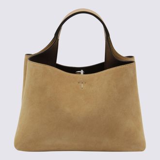 Tod's Beige Suede Top Handle Bag