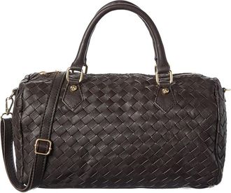 Persaman New York Greta Handwoven Leather Duffel Bag