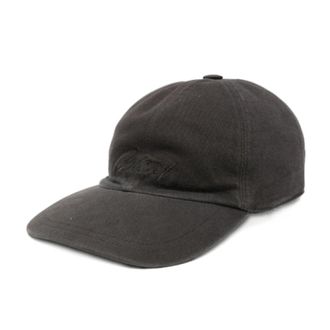 Brioni Geborduurde Logo Cap - unisex - Petten - Grijs - L - Polyester - Accessoires