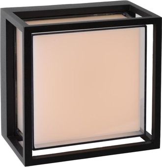Lucide L&aacute;mpara de pared de aluminio con 1 led integrado, negro