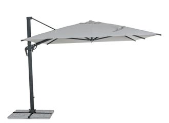 BIZZOTTO Ampelschirm Ines 360&deg; Grad 400 x 300 cm - Anthrazit/Hellgrau