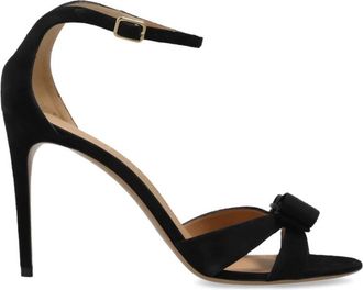 Ferragamo Roxy Heeled Sandal - Dames - Sandalen met hakken - Zwart - 40 1/2 EU - Leer - Schoenen