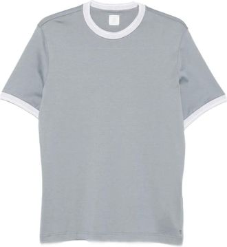Eleventy T-shirt girocollo con rifinitura a contrasto - Blu
