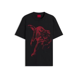 HUGO BOSS Cotton-jersey T-shirt with graphic print