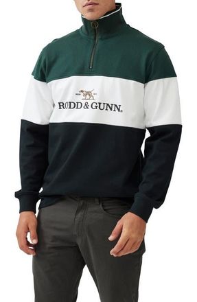 Rodd & Gunn Foresters Peak Quarter Zip Pullover at Nordstrom, Size Xxx-Large
