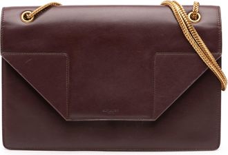 Saint Laurent Pre-owned Womens Leather Chain Shoulder Bag - Dark Brown - One Size