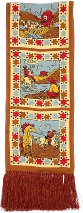 Bode Cowboy Comic Sjaal - unisex - Accessoires - Veelkleurig - Maat: ONE Size Zijde