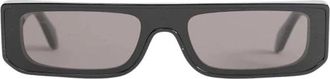 Alaia Rechthoekige Masker Zonnebril - Dames - Zonnebrillen - Zwart - ONE Size - Nylon - Accessoires