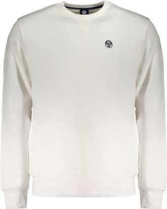 North Sails Mens Crew Neck Sweatshirt Casual Style - Ivory Cotton - Size X-Large