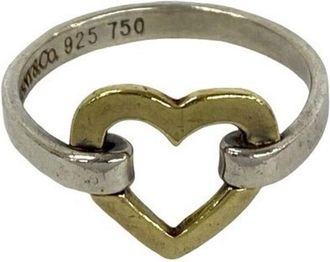 Tiffany & Co. Gold Silver Yellow Gold (18K) Silver 925 Band Ring (Pre-Owned)