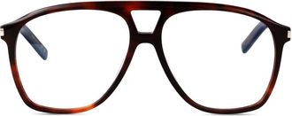 Saint Laurent Eyewear Dune pilot-frame glasses - women - Acetate - 58 - Brown