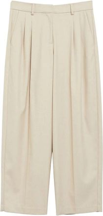Comma Bundfaltenhose Wide Leg - Dames - Broeken - Beige - 3XL - Polyester - Broeken