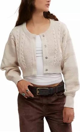 Free People Heritage Cardigan In Crystal Gray