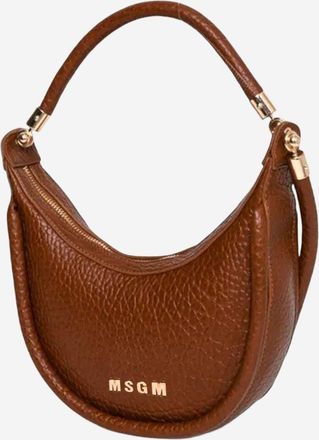 Msgm Girls Shoulder Bag Brown Faux Leather