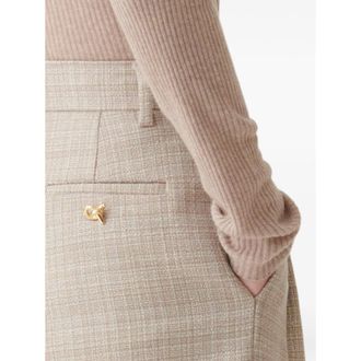 Fabiana Filippi Pleated Tailored Wool Trousers - Beige