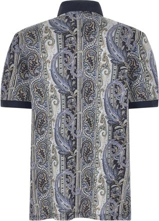 Etro Mens Blue Cotton Polo Shirt
