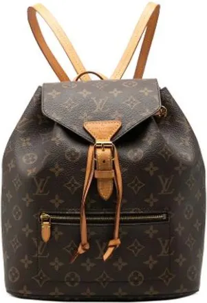 Louis Vuitton Pre-owned Backpacks, female, Brown, Size: ONE SIZE Pre-owned Montsouris Backpack