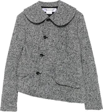 Comme Des Garçons Jack met pied-de-poule print - Grijs