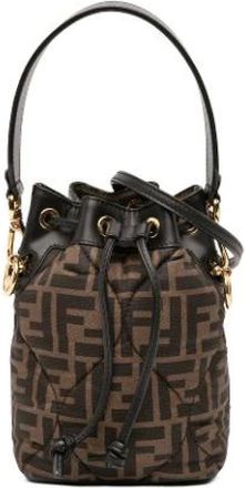 Fendi Pre-owned Bucket Bags, female, Brown, Size: ONE SIZE Pre-owned The Mon Tresor