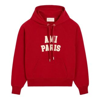 Ami Felpa con cappuccio Usw803 - - Sweatshirts & Hoodies - unisex - Rosso - S
