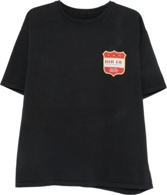 Rhude Tops, Heren, Zwart, 2Xl, T-shirt