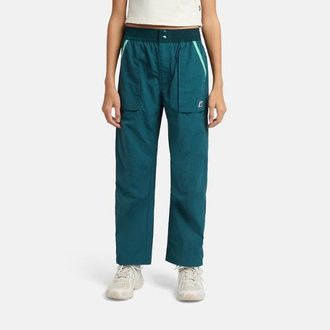 New Balance Ragazze Premium Cargo Pant in Verde, Nylon Intrecciato, Taglia 10-11 anni