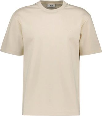 Nn.07 Nat SS Logo Tee 3457 - - Tops - Uomo - Beige - M