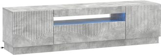 vidaXL Mueble De Tv Led Gris Hormig&oacute;n Madera De Ingenier&iacute;a Vidaxl