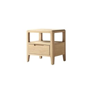 Tikamoon Mesilla de noche de roble macizo con 1 caj&oacute;n