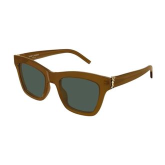 Saint Laurent M156 Sunglasses - female - Saint Laurent - Sunglasses - Brown - 52 MM - Accessories