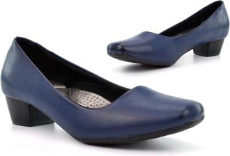 Generic Ladies Block Heel Shoes Size 5 Ladies Court Shoe Size 7 Low Heels Womens Block Heel Shoe Womens Court Shoes Low Heels Slip On Sizes 3-9 Navy 7 UK