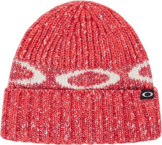 Oakley Womens Ellipse Ribbed Beanie Hat, Hibiscus Red, One Size
