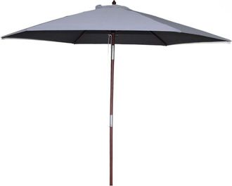 Concept Usine Sombrilla redondo reclinable gris