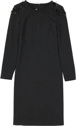 Alberta Ferretti Wollen jurk met studs - Dames - Casual kleedjes - Zwart - XS - Wol - Kleedjes