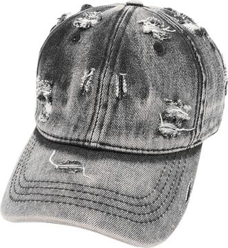 Generic Washed Denim Distresed Classic Solid Summer Low Profile Casual Daily Baseball Cap Trucker Dad Cap Sun Visors Hat Unisex Black One Size