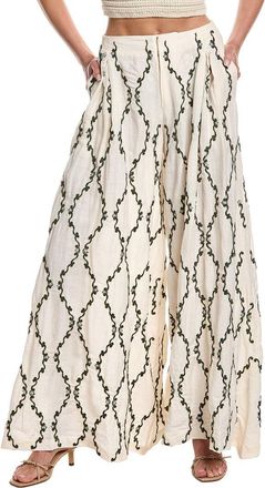 Agua Bendita Agua By Agua Bendita Marea Calado Linen Trouser