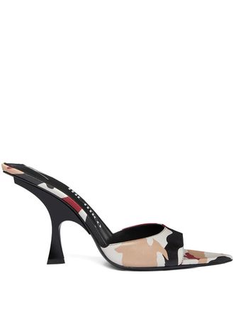 The Attico Sandali con stampa camouflage 95mm - Toni neutri