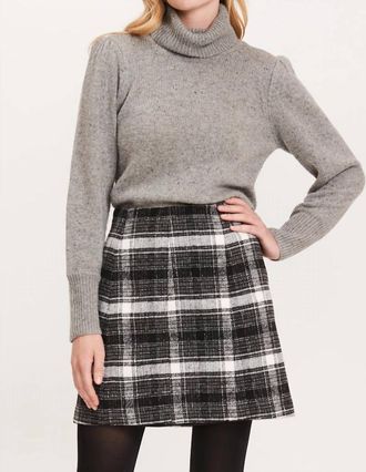 Tyler B&ouml;e Plaid Short Skirt In Black/white