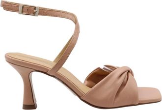 Catwalk Ecuador Sandaal - Dames - Sandalen met hakken - Beige - 37 EU - Leer - Schoenen
