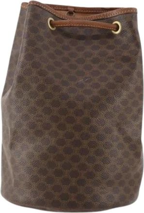 Celine Pre-owned Vintage macadam rugzak - Dames - Vintage Tas - Bruin - ONE Size - Leer - Vintage
