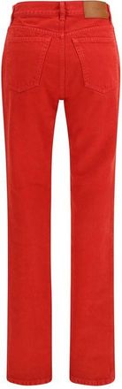 Chlo&eacute; Slim-Leg Cotton Jeans - Red