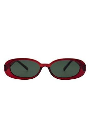 Otra Eyewear Gina Oval Sunglasses in Trans Cherry/Green at Nordstrom Rack