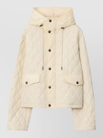 Burberry hooded quilted nylon jacket short length
