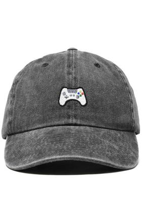 Dalix Game Controller Embroidered Hat in Washed Black at Nordstrom
