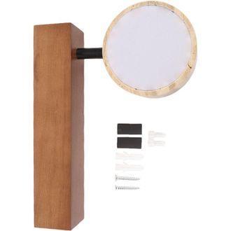 OEM Aplique De Pared Led Giratorio De Luz C&aacute;lida, Con Cable, L&aacute;mpara De Dormitorio, Color Madera De Nogal