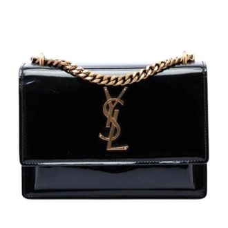 Saint Laurent Pre-owned The Sunset Shoulder Bag - Dames - Pre-owned - Zwart - Maat: ONE Size Zijde
