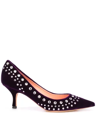 Rochas Verfraaide pumps - Paars