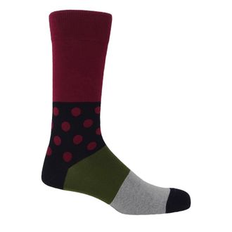 Peper Harow Mayfair Mens Socks - Burgundy